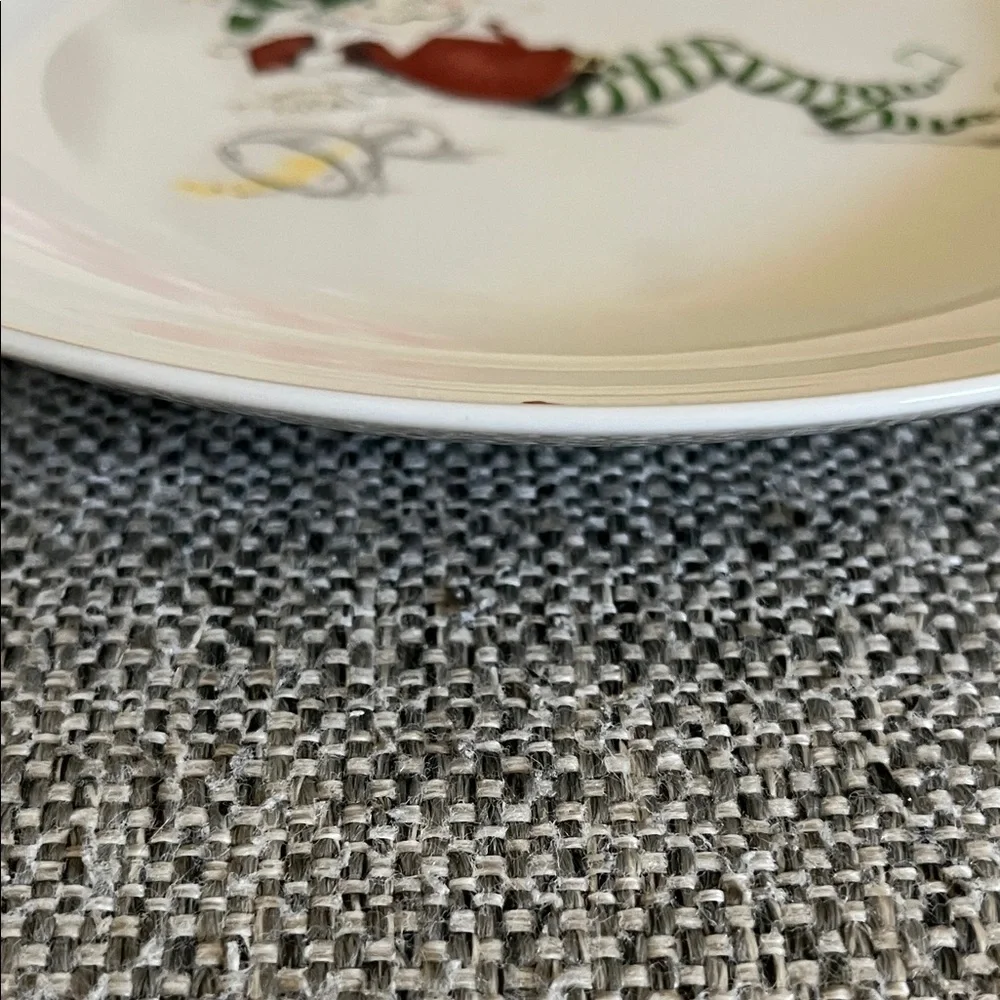 Restoration Hardware Elf naughty elf Plate with Gold and Green Accents 7.75”